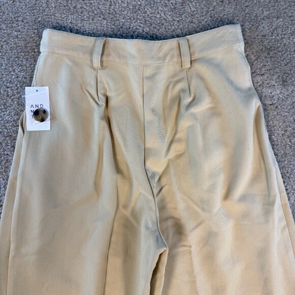 And Now This Womens Pants Size XS Tan Camel Wide Leg High Rise Stretch NWT F498 - Picture 8 of 13